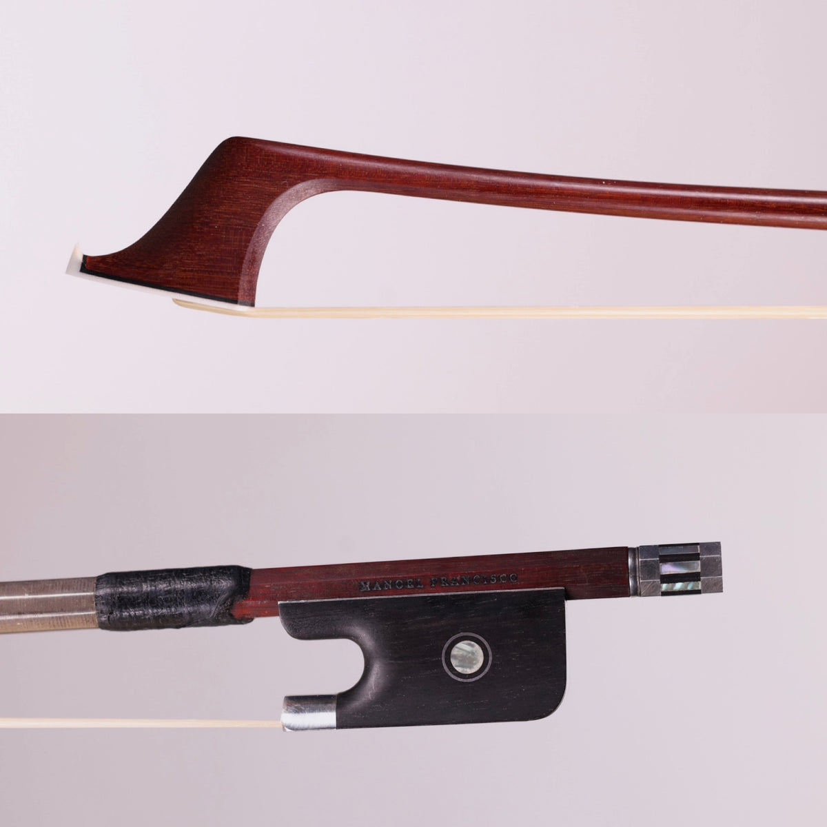 A Good Silver Mounted Cello Bow by Manoel Francisco – Cohen Violins