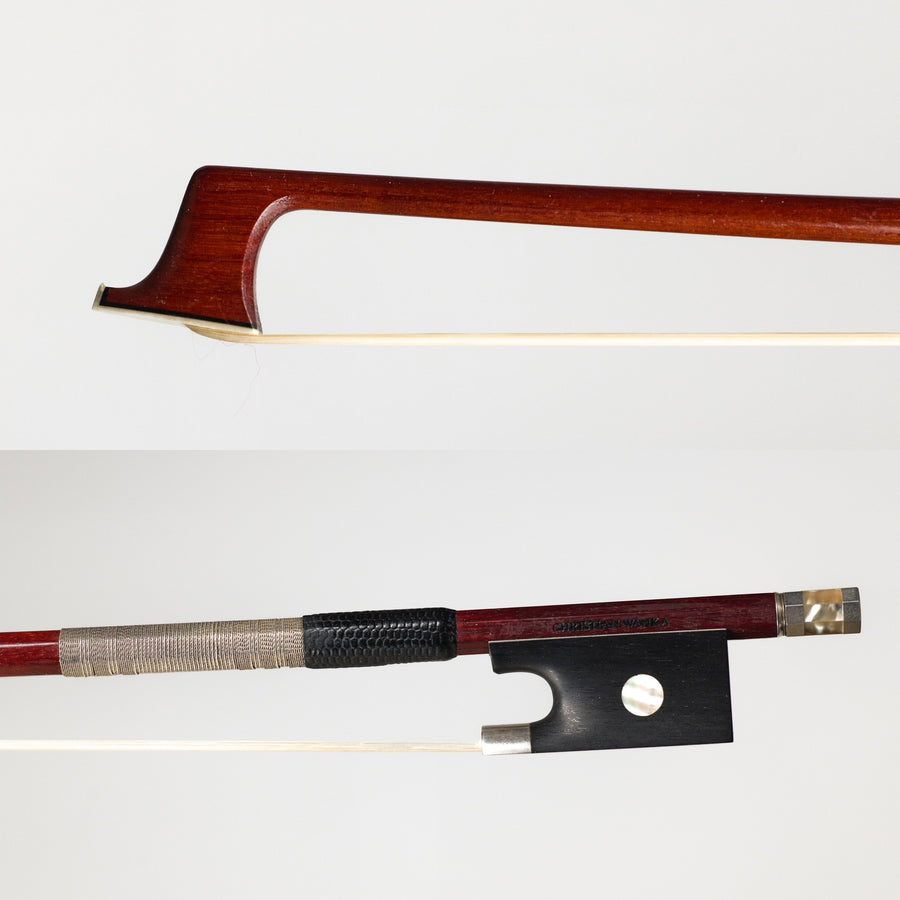 A Contemporary Silver Mounted Viola Bow By Christian Wanka