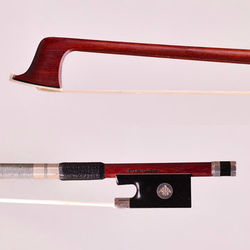 A Special Silver Mounted French Bow By Sandrine Raffin.