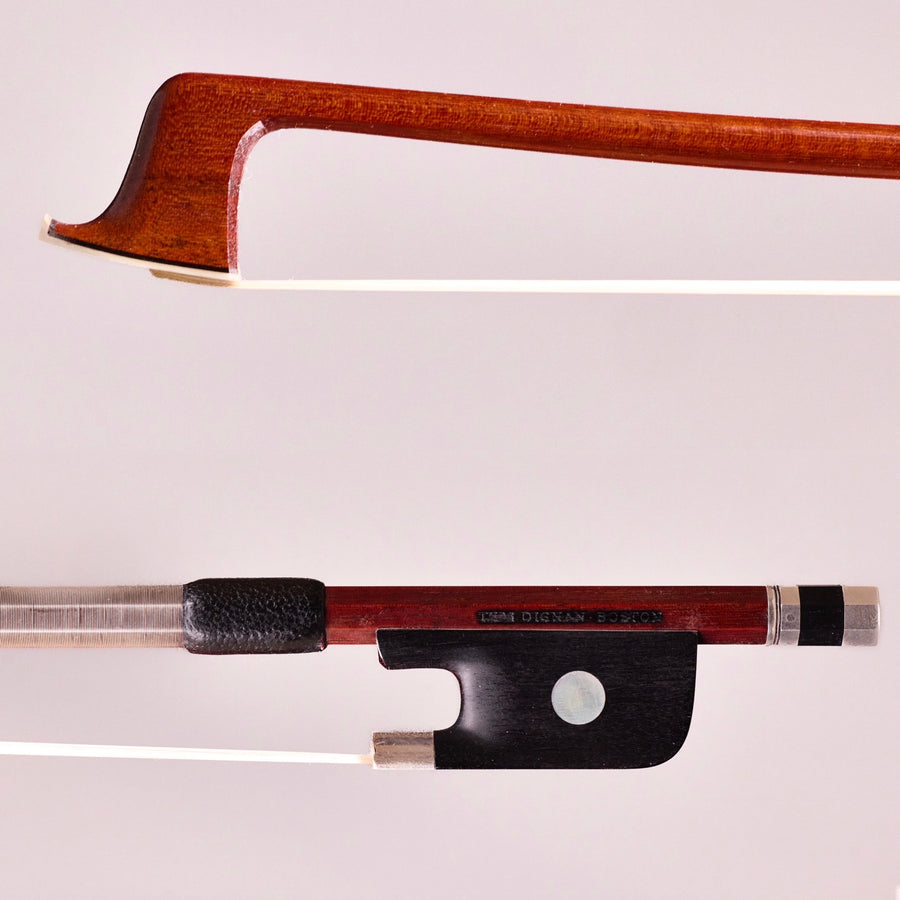 A Contemporary American Silver Mounted Viola Bow By Thomas Dignan.
