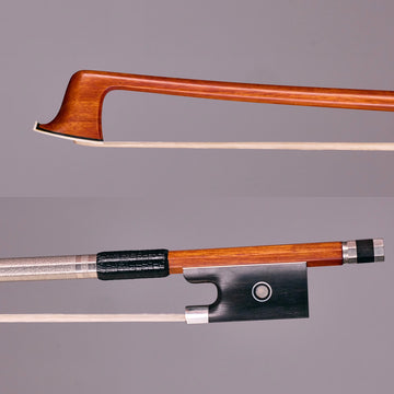 CV Silver Mounted Pernambuco Violin Bow - Silk & Silver Winding.