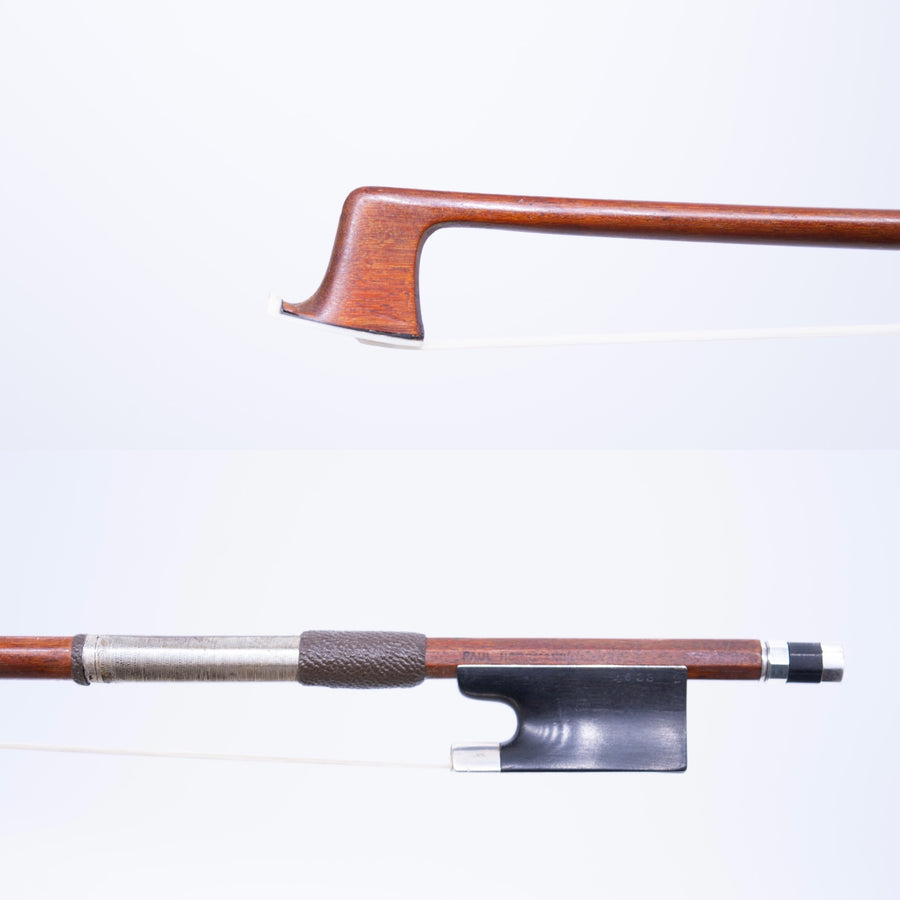 A Silver Mounted Violin Bow By Paul Hermann, Germany.