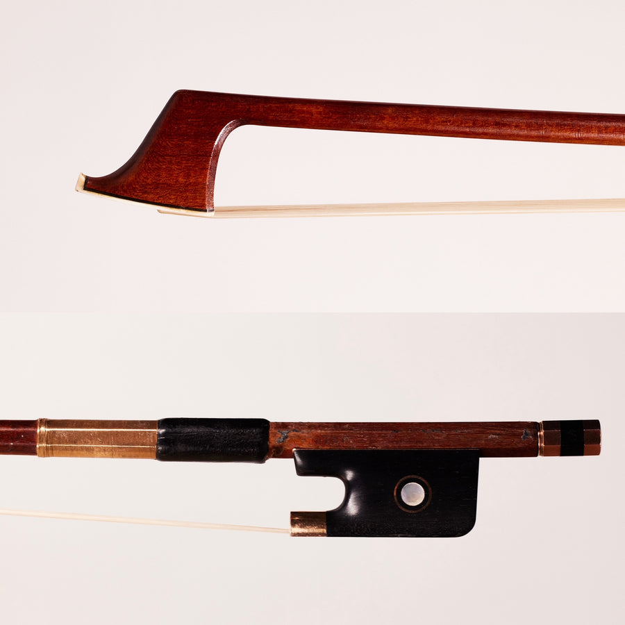 A Fine Gold Mounted Cello Bow by J.S. Finkel