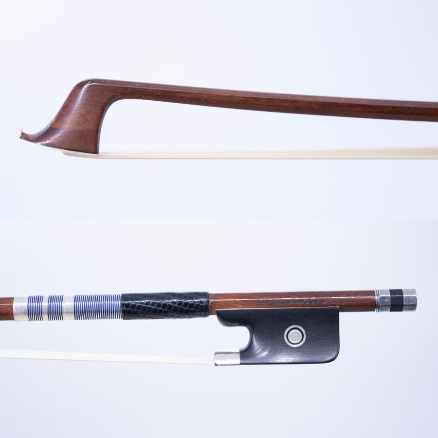 An Exceptional But Repaired Cello Bow by Gustav Prager