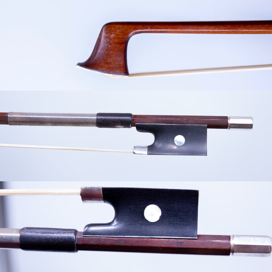 A Silver Mounted Violin Bow By Louis Lowendall For Joachim