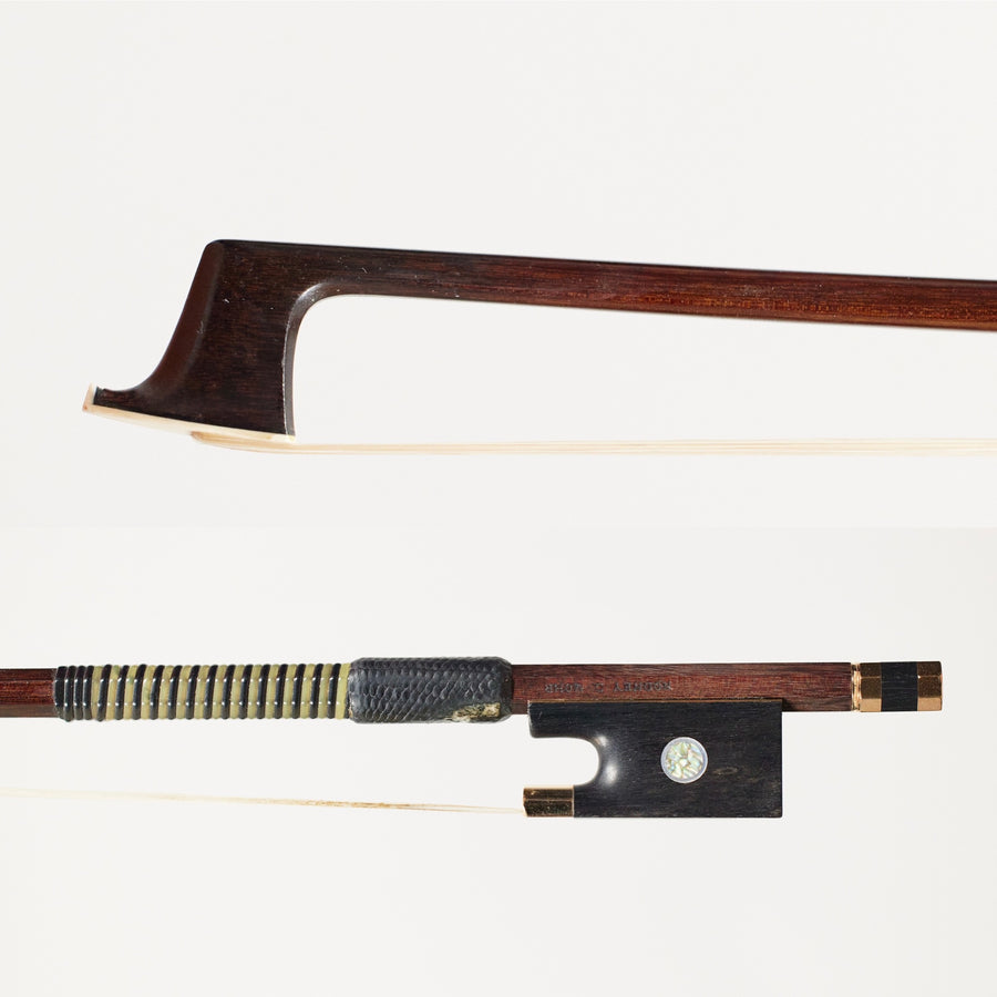 An Elegant Gold Mounted Violin Bow by Rodney Mohr