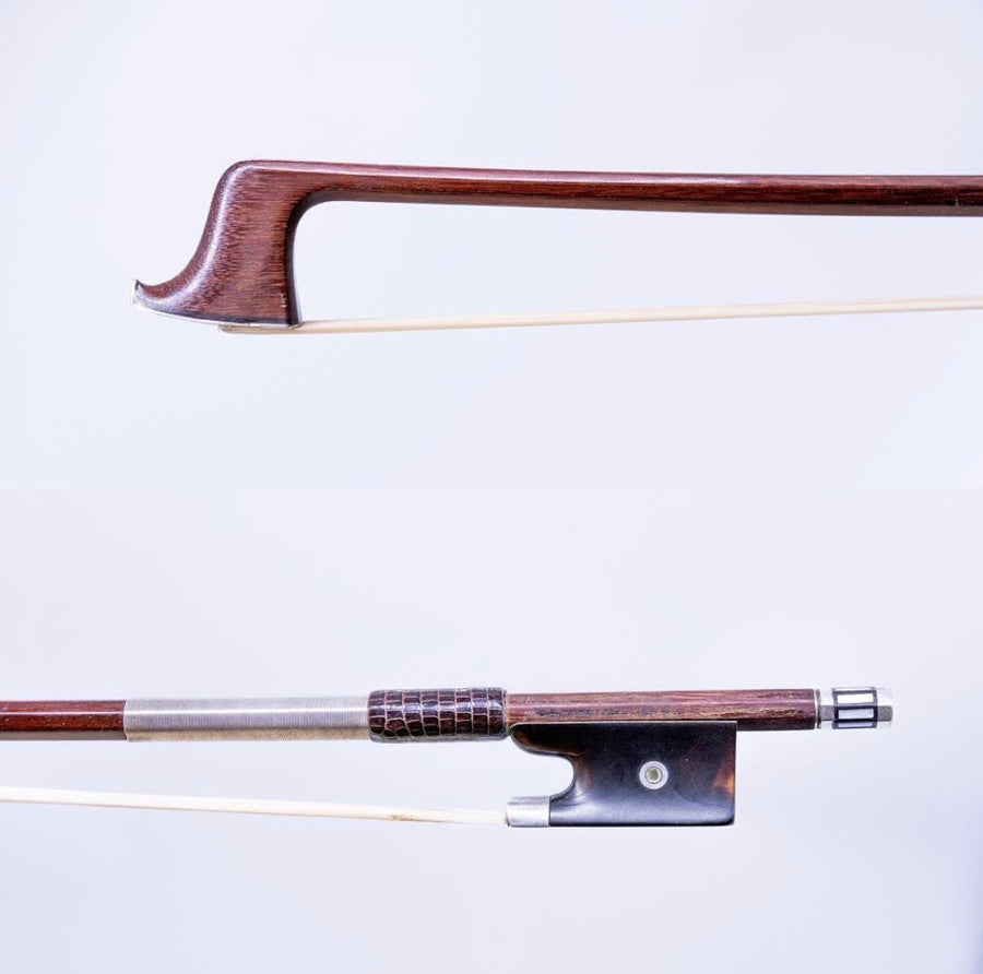 A Beautiful Silver & Tortoise Violin Bow by G.A. Pfretzschner