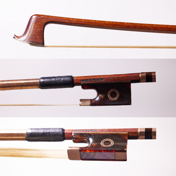 A Fine Gold and Tortoise English Viola Bow By Garner Wilson.