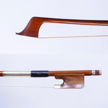A Pernabuco Cello Bow With Red Ox Horn Frog